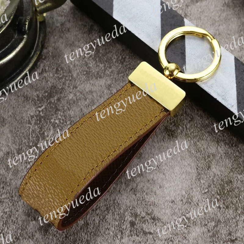 Keychains Buckle lovers Car Key Chain Leather Flower Letters Print for Men Women Bag Pendant Accessories High Quality