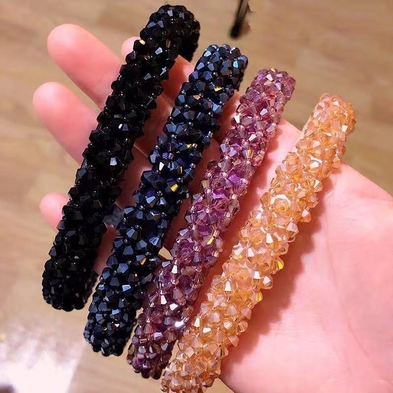 crystal hoop simple New Handmade Beaded wide edge temperament women's hair accessories
crystal hoop simple New Handmade Beaded wide edge temperament women's hair accessories