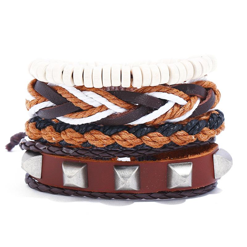 Bangle Jessingshow Vintage Wood Bead Bracelets Men Fashion Genuine Leather Bracelet Bangles Multilayer Handmade Wrap Jewelry 2021
Bangle Jessingshow Vintage Wood Bead Bracelets Men Fashion Genuine Leather Bracelet Bangles Multilayer Handmade Wrap Jewelry 2021