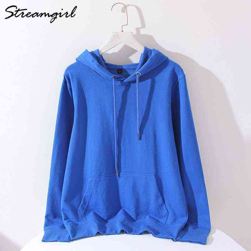 Women's Sweatshirt Cotton Oversized Hoodies And Sweatshirts Oversize Pink Sweatshirt With Hood Yellow Cotton Hoodies Women 211108