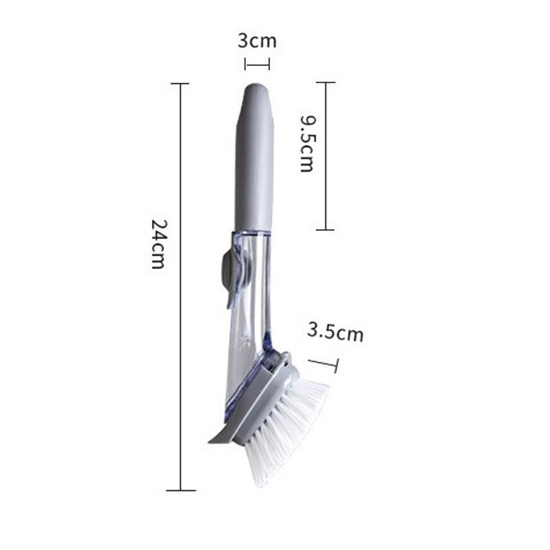 With Refill Liquid Soap Dispenser Scrubber Cleaning Products Washing Cleaning Brush Replaceable Couring Pad Sponge Kitchen Dish