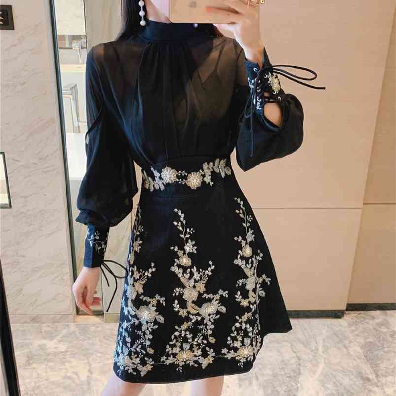 fashion Suit Autumn Women Elegant Bowknot Collar See Through Chiffon Blouse Shirt+High Waist Beading Embroidery Mini Skirt 210519, Fuchsia
fashion Suit Autumn Women Elegant Bowknot Collar See Through Chiffon Blouse Shirt+High Waist Beading Embroidery Mini Skirt 210519, Fuchsia