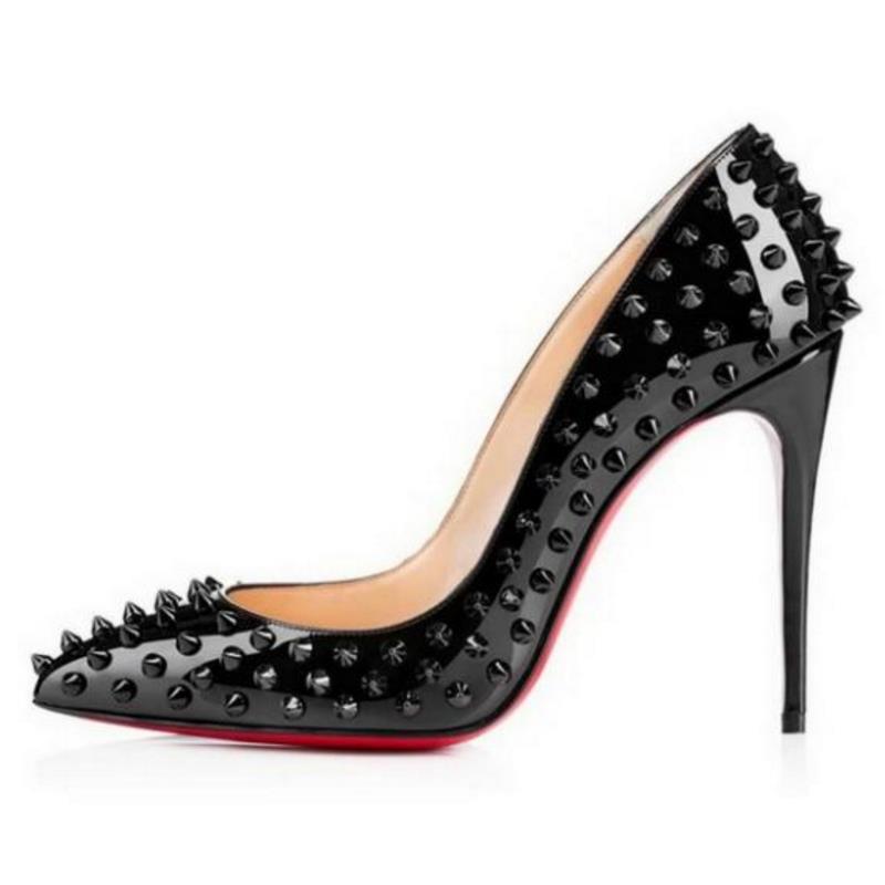 Luxury designer Red Bottom Spikes High Heels Shoes Party Dress Shoes Wedding Shoes Pointed toe heels sexy womans red sole with box-dustbag, Black
Luxury designer Red Bottom Spikes High Heels Shoes Party Dress Shoes Wedding Shoes Pointed toe heels sexy womans red sole with box-dustbag, Black