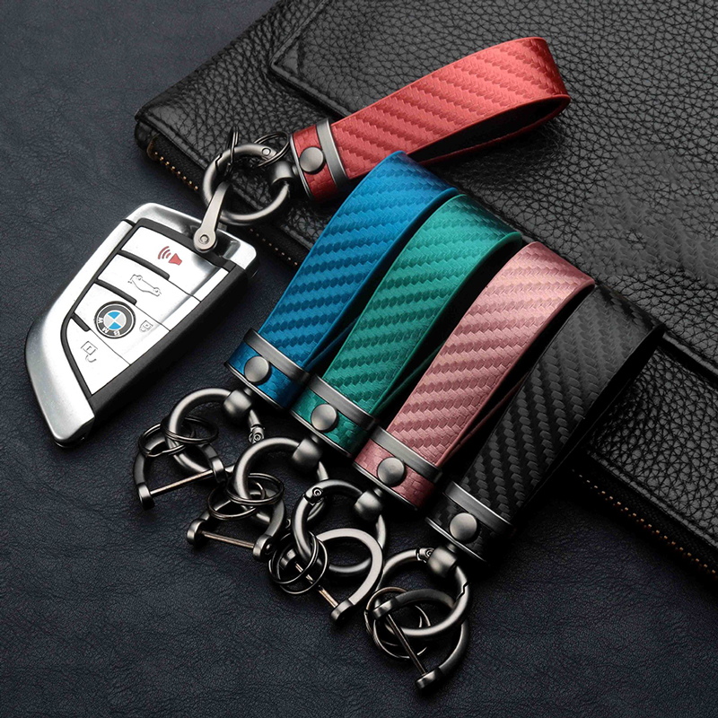 Leather Carbon Fiber Pattern Keychain Business Gift Keychains Car Key Strap Waist Keyrings
Leather Carbon Fiber Pattern Keychain Business Gift Keychains Car Key Strap Waist Keyrings