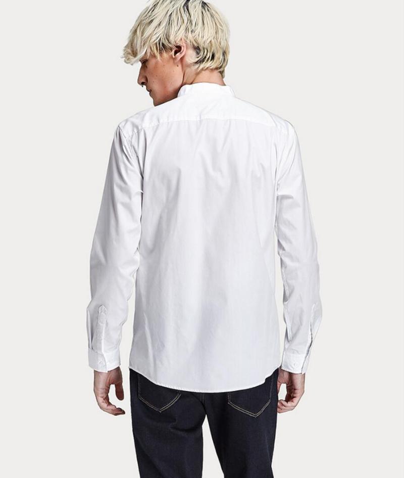 S-6XL 2021 Men's Clothing Hair Stylist Fashion Model Ribbon Decoration Classic Collar Long Sleeve Shirt Plus Size Costumes Casual Shirts