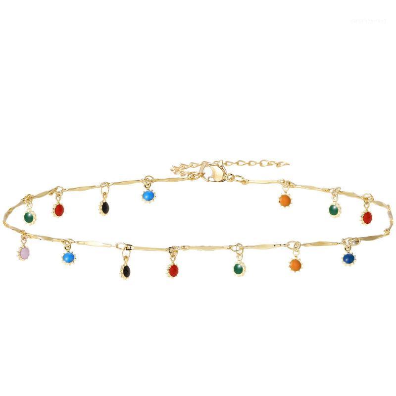 Chains Colorful Sun Shape Necklace For Women Cute Zinc Alloy Gold Color Clavicle Chain Bamboo Female Jewelry Party Gifts
Chains Colorful Sun Shape Necklace For Women Cute Zinc Alloy Gold Color Clavicle Chain Bamboo Female Jewelry Party Gifts