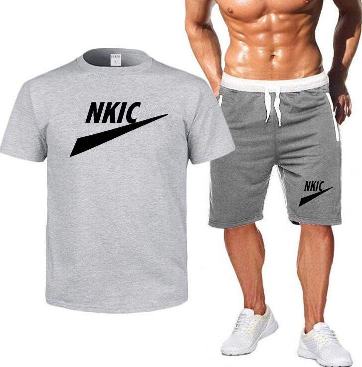 2022 Men's Brand LOGO Tracksuit 2 Piece Sets Summer Solid Sport Suit Short Sleeve T Shirt Shorts Casual Fashion letter printing Clothing, Black
2022 Men's Brand LOGO Tracksuit 2 Piece Sets Summer Solid Sport Suit Short Sleeve T Shirt Shorts Casual Fashion letter printing Clothing, Black