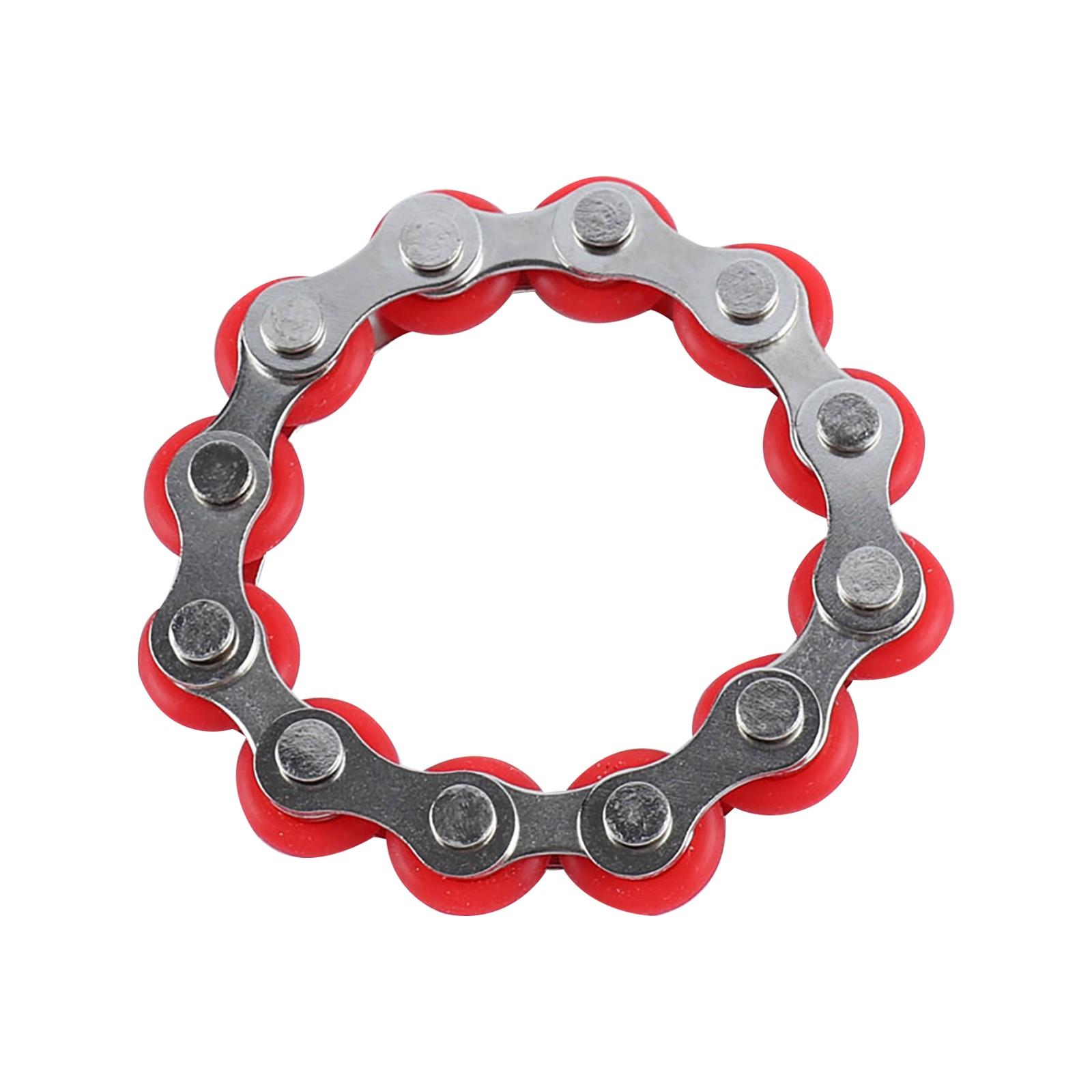 DHL Free 12 section Good Quality Roller Bike Chain Fidget Toy Stress Reducer for ADD ADHD Anxiety Autism Adults Kids Decompression Toy
