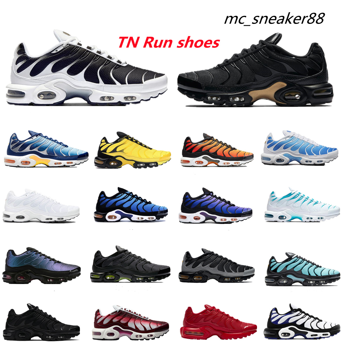 Men tn plus run shoes trainers chaussures Triple Black Laser Blue Bred Hyper Violet Silver Red Smoke Grey outdoor sports sneakers size 36-46, Tn shoes
Men tn plus run shoes trainers chaussures Triple Black Laser Blue Bred Hyper Violet Silver Red Smoke Grey outdoor sports sneakers size 36-46, Tn shoes