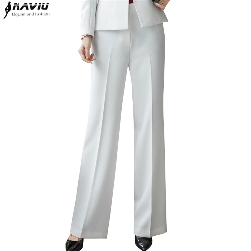 Naviu Fashion Women Wide Leg Pants Plus Size Occupation OL Autumn Korean Office Ladies Slim Mid Waist Trousers 210604, White
Naviu Fashion Women Wide Leg Pants Plus Size Occupation OL Autumn Korean Office Ladies Slim Mid Waist Trousers 210604, White