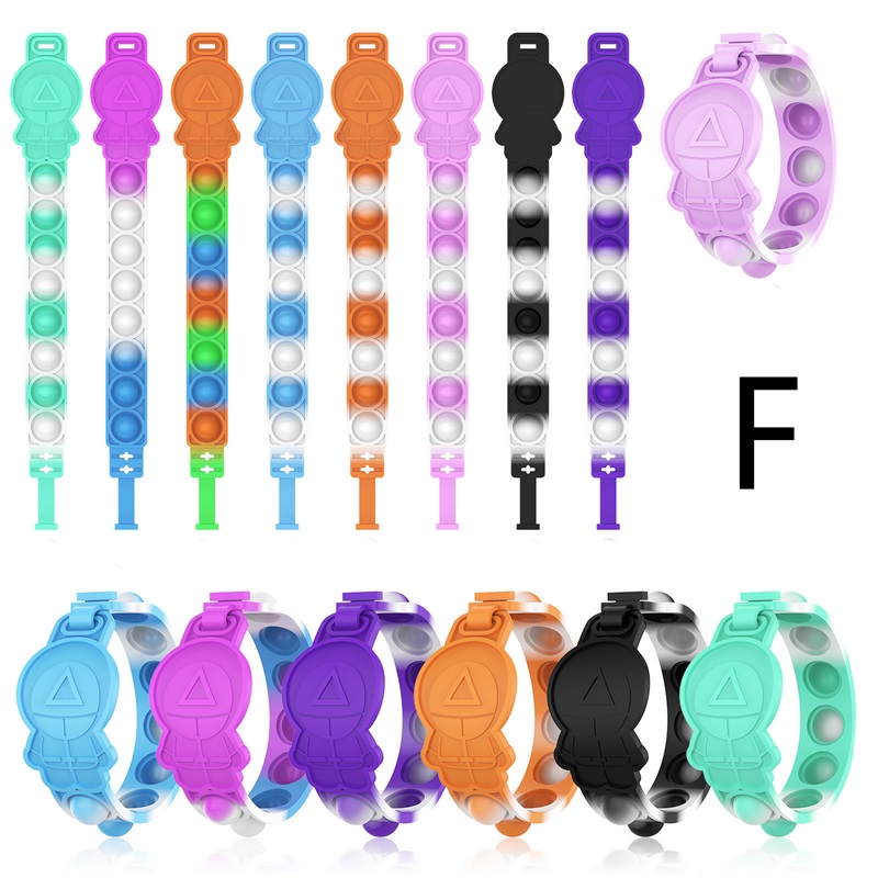Fidget Toys New Strange Shape Bracelet Bubble Music Bracelet Toy Decompression Puzzle Silicone Artifact