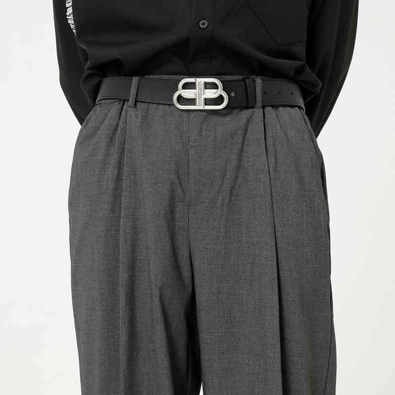 IEFB Men's Wear Casual Wide Leg Suit Pants Loose Straight Pants Spring Korean Trend Fashion Trousers Black Grey 9Y5995 210524