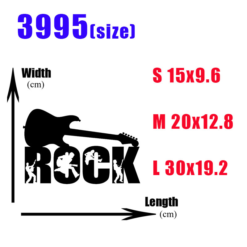 Guitar Rock Car Sticker Cool Vinyl Decoration Window Door Accessories Wrap Funny Stylish Decal Tuning Auto Detailing Accessories