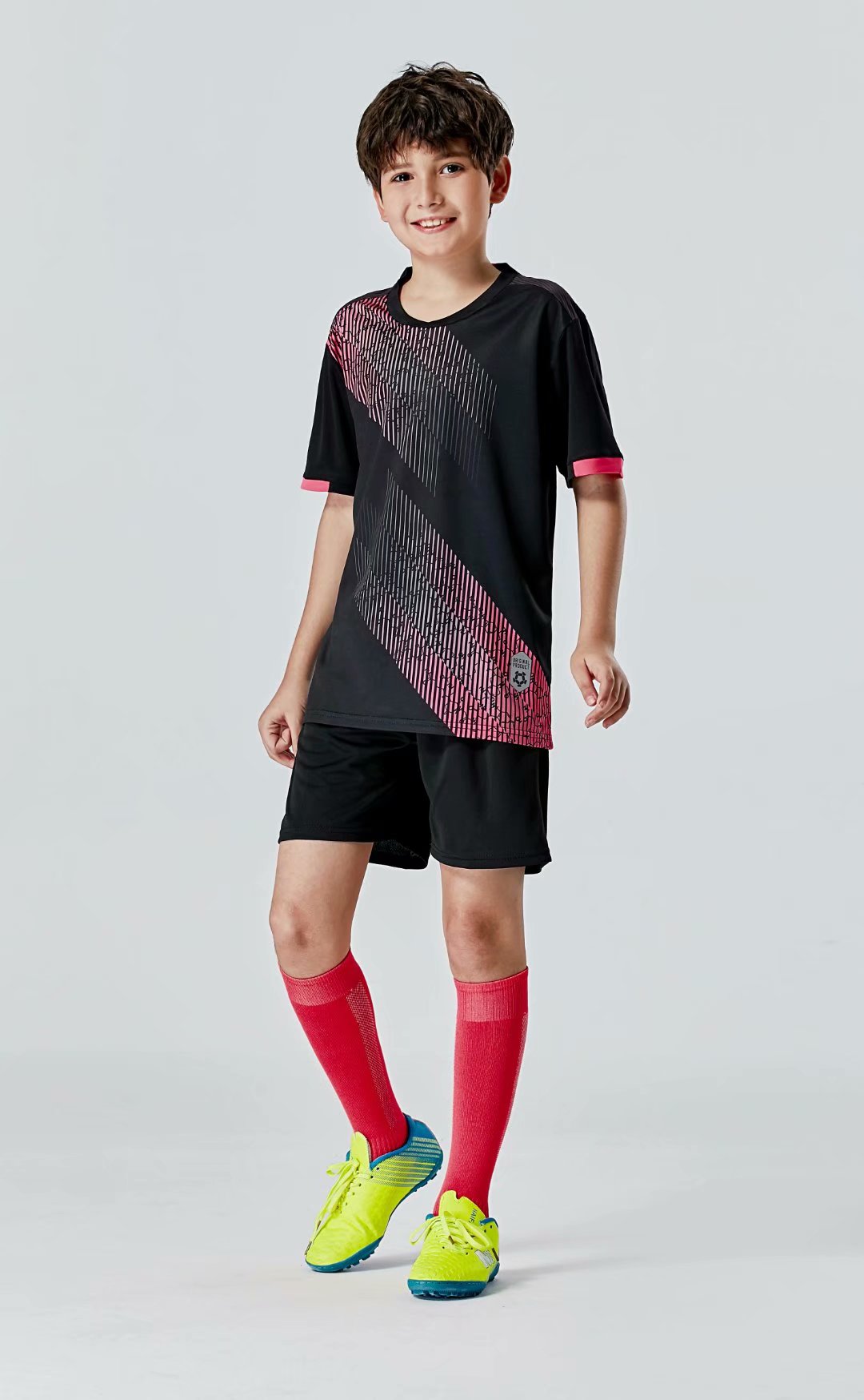 #0120 Football uniform men+kids soccer Jersey printing team custom track and field sports short-sleeved shirt, Black;yellow
#0120 Football uniform men+kids soccer Jersey printing team custom track and field sports short-sleeved shirt, Black;yellow