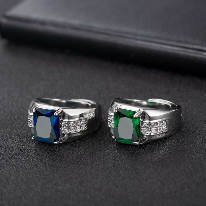 Fashion men's ring European and American red white sapphire set with diamond green crystal retro jewelry
Fashion men's ring European and American red white sapphire set with diamond green crystal retro jewelry