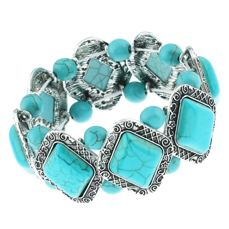Vintage Natural Stone Bracelet Homme Femme Diamond-shaped Matte Turquoises Beaded Accessories Fashion Jewelry Valentine Gift, Black
Vintage Natural Stone Bracelet Homme Femme Diamond-shaped Matte Turquoises Beaded Accessories Fashion Jewelry Valentine Gift, Black