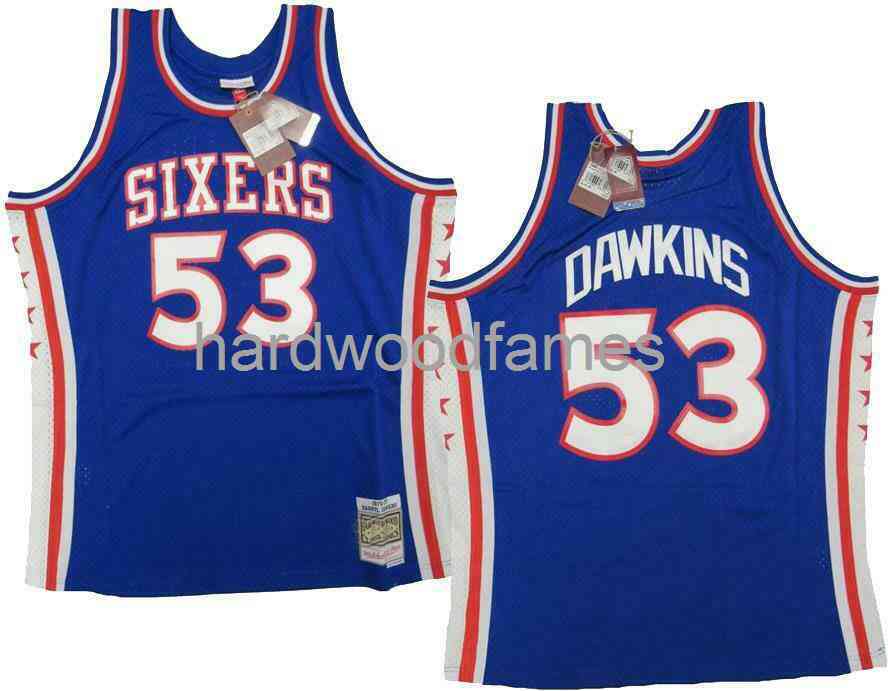 Stitched 76-77 Darryl Dawkins #53 Mitchell & Ness Swingman Jersey custom men women youth basketball jersey -5XL 6XL, Blue
Stitched 76-77 Darryl Dawkins #53 Mitchell & Ness Swingman Jersey custom men women youth basketball jersey -5XL 6XL, Blue