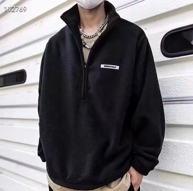 Fashion FOG Sweatshirts Letter Men Women couple models Loose Casual stand collar pullover fleece lamb cashmere Polar fleece jacket coat swea, Black
Fashion FOG Sweatshirts Letter Men Women couple models Loose Casual stand collar pullover fleece lamb cashmere Polar fleece jacket coat swea, Black