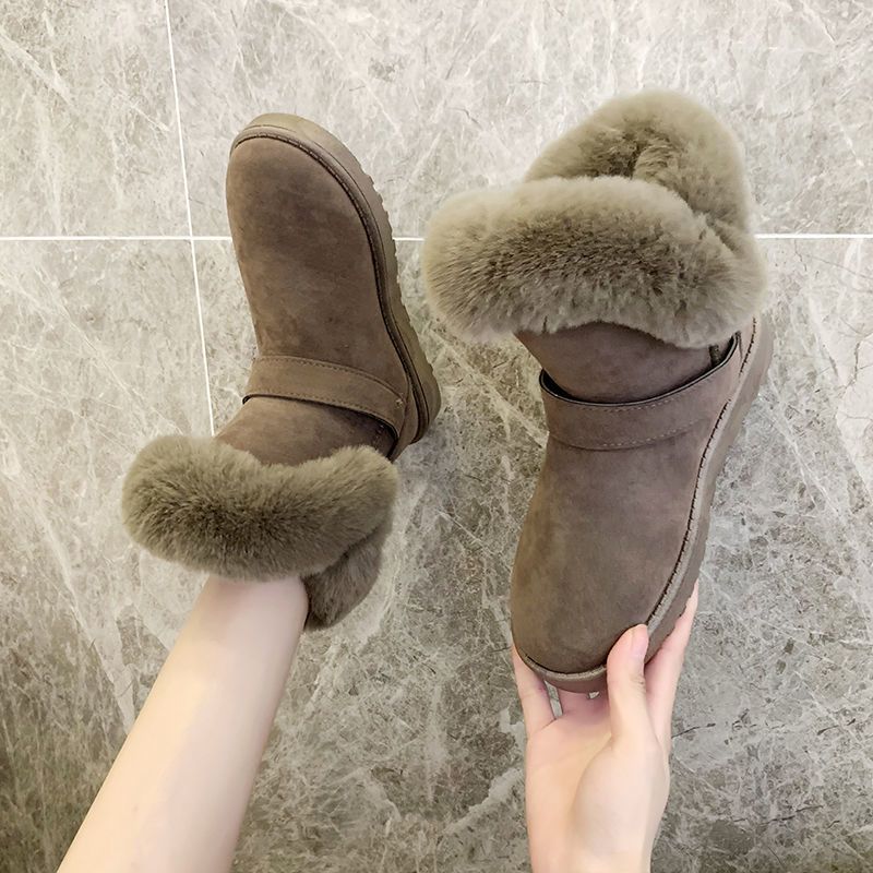 2021 Winter New Fashion Personality All-Match Flat Plush Ankle Boots Fur Body Fleece Thickening Warm Cotton Shoes, Brown
2021 Winter New Fashion Personality All-Match Flat Plush Ankle Boots Fur Body Fleece Thickening Warm Cotton Shoes, Brown