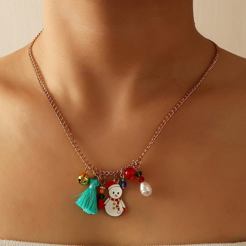 Pendant Necklaces Christmas Colorful Bell Necklace Snowman Elk Pearl Multi- Jewelry Accessories Gift
Pendant Necklaces Christmas Colorful Bell Necklace Snowman Elk Pearl Multi- Jewelry Accessories Gift