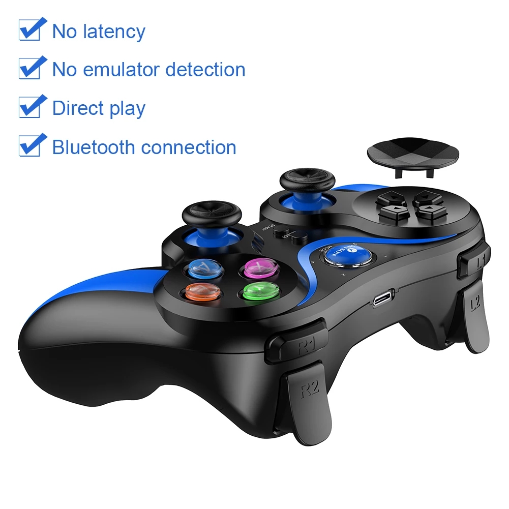Wireless Mobile Game Controller Bluetooth-compatible Gamepad and Thumbsticks For Mobile Phone Tablet TV Box Holder