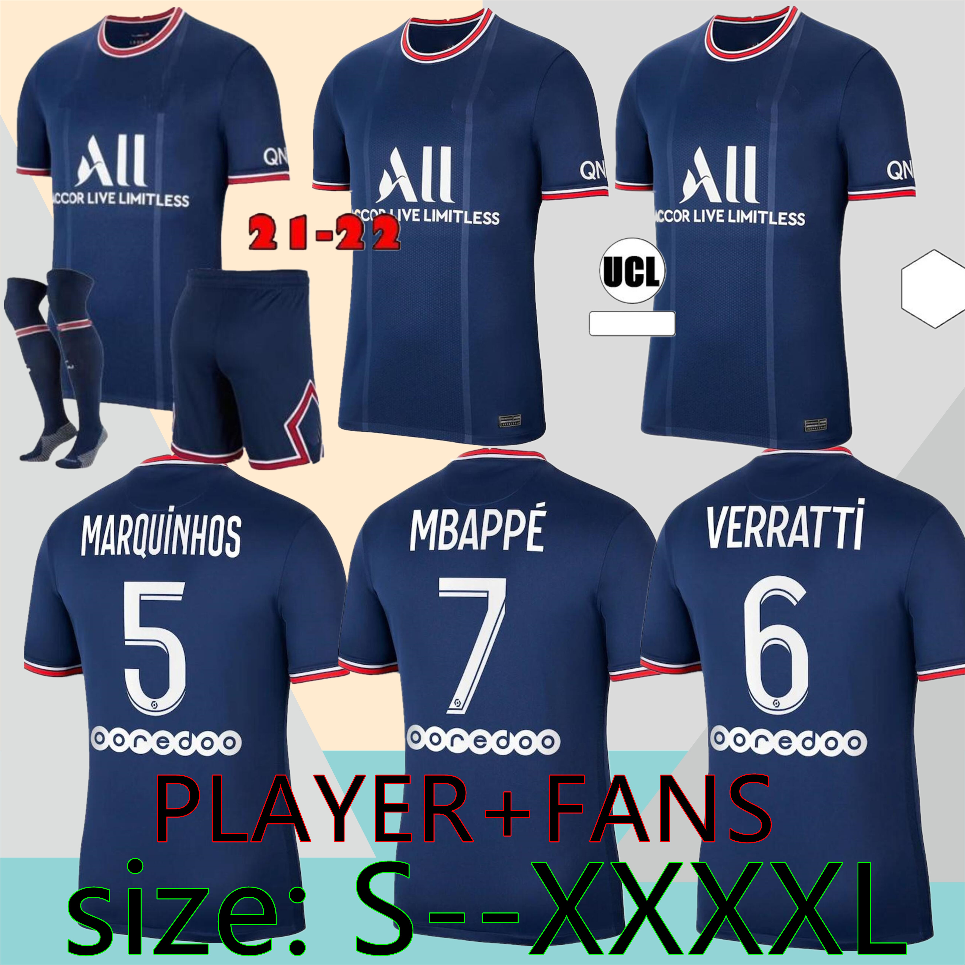 S-4XL Adults and PLAYER FANS 2021 2022 soccer Jersey MB APPE MARQUINHOS sets 21 22 ICARDI NEYMAR shirt JR VERRATTI KEAN maillots de football, Black;yellow
S-4XL Adults and PLAYER FANS 2021 2022 soccer Jersey MB APPE MARQUINHOS sets 21 22 ICARDI NEYMAR shirt JR VERRATTI KEAN maillots de football, Black;yellow