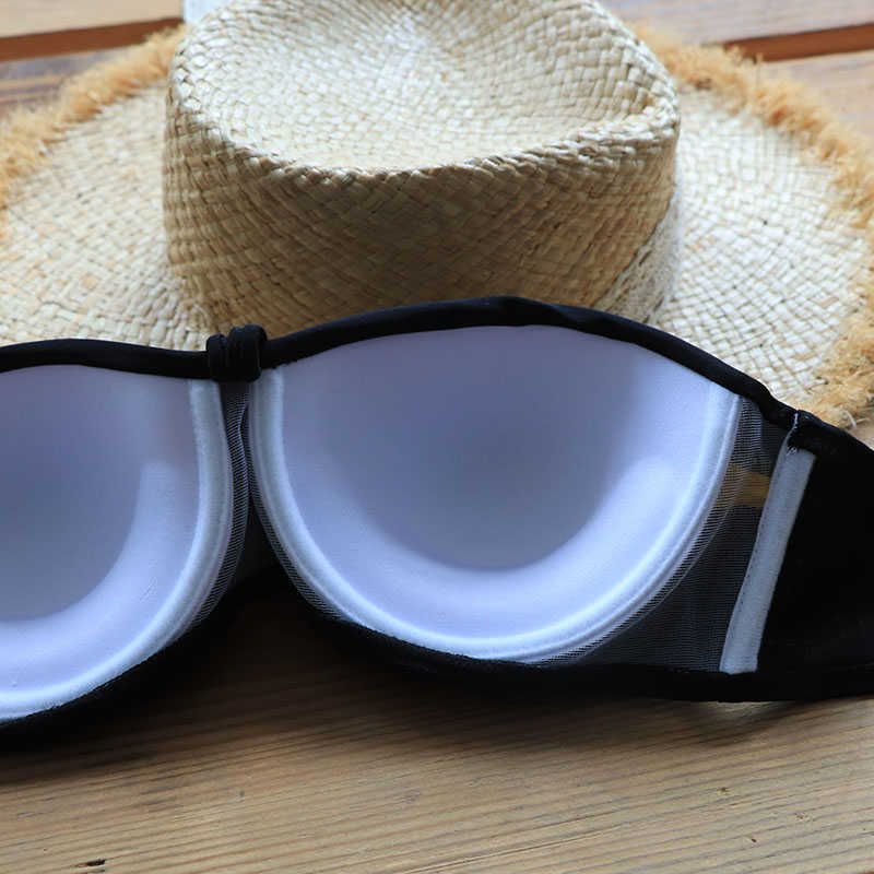 Riseado Push Up Bikini Set Halter Swimwear Women Swimsuit Lace-up Biquini White Bandage Bathing Suit Solid Patchwork 210625