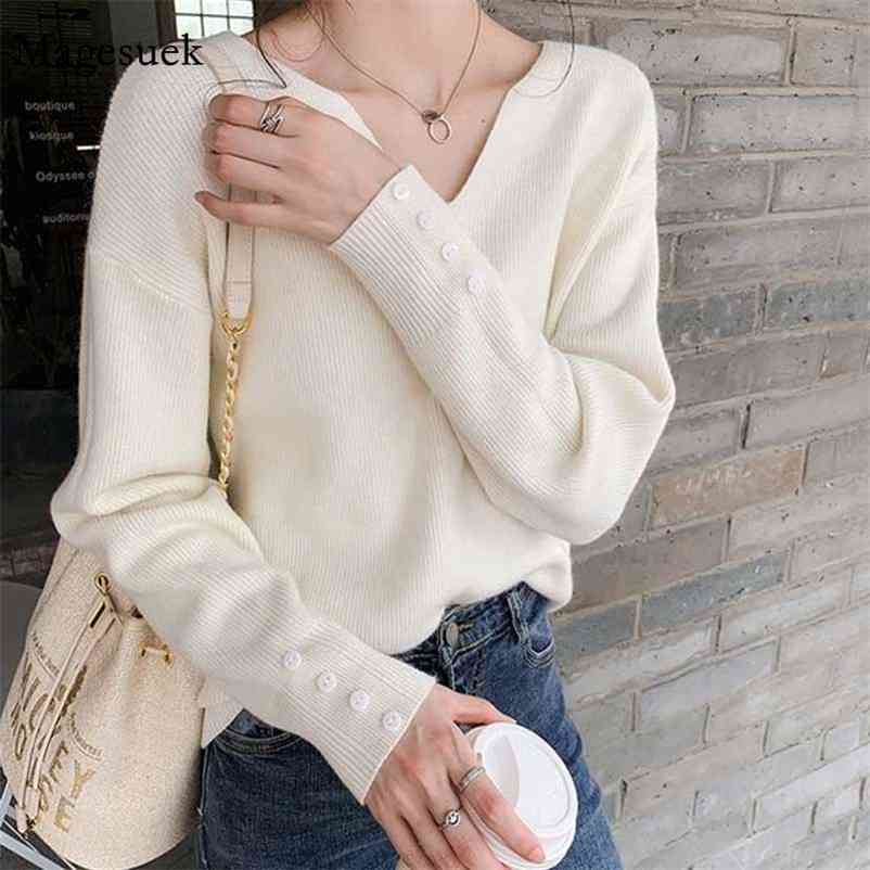 Loose V-neck Casual Long Sleeve Knitwear Elegant Solid Sweater Autumn and Winter Women's Pullover Sweaters Women Jumpers 11319 210518, Dark brown
Loose V-neck Casual Long Sleeve Knitwear Elegant Solid Sweater Autumn and Winter Women's Pullover Sweaters Women Jumpers 11319 210518, Dark brown