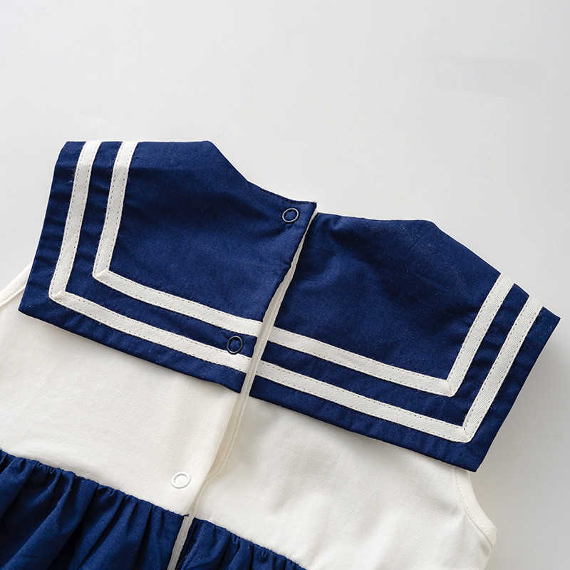Baby Girl Korean Japan Romper Summer Infant Cotton Rompers Toddler Girls College Style Jumpsuit born Cute Outfits 210615