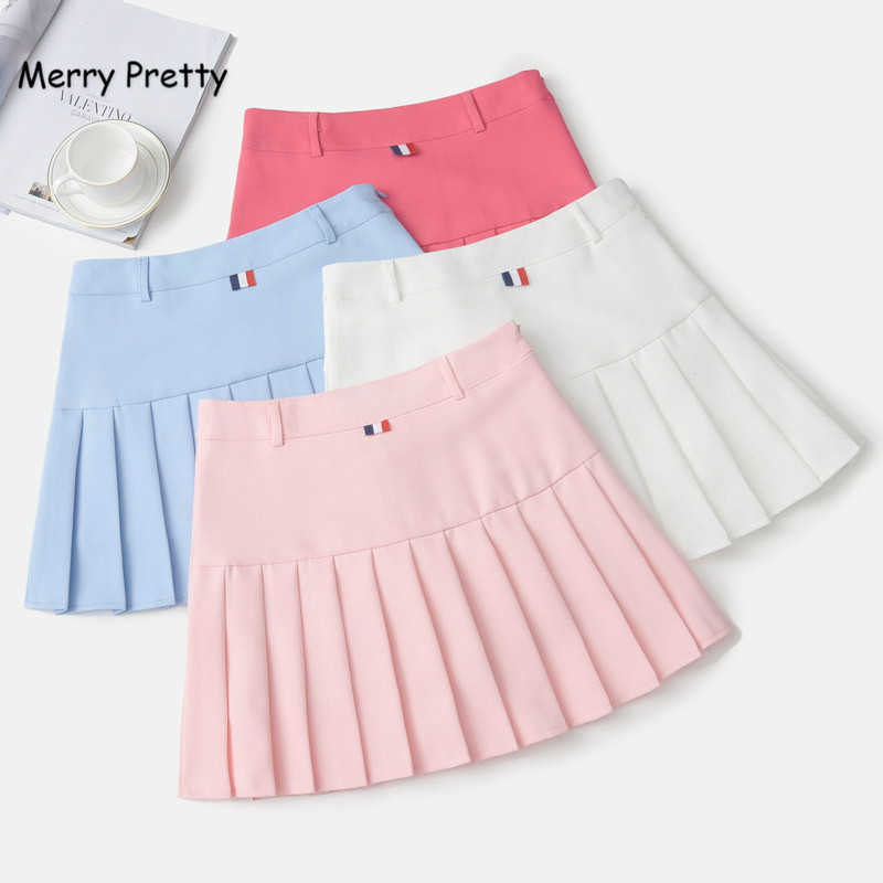 Merry Pretty Japanese Preppy Pleated Skirt Womens High Waist Short Mini Candy Color A-Line Skater Skirts Female Saia 210526, Resered skirt
Merry Pretty Japanese Preppy Pleated Skirt Womens High Waist Short Mini Candy Color A-Line Skater Skirts Female Saia 210526, Resered skirt