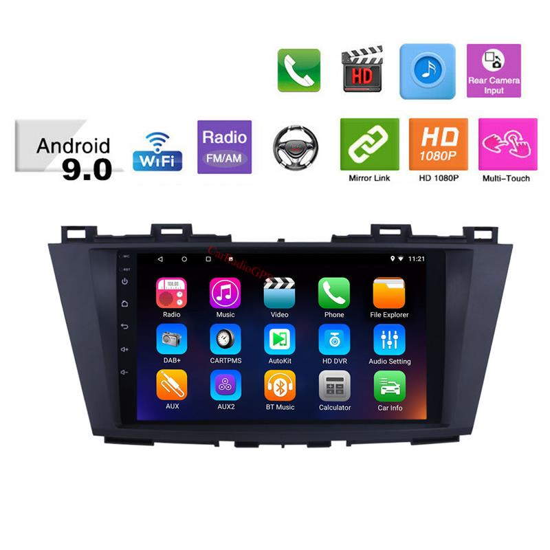 car dvd GPS Navigation System 9 Inch Android 10 Multimedia Player for Mazda 5 2009 2010 2011 2012 Head Unit Stereo touch screen radio