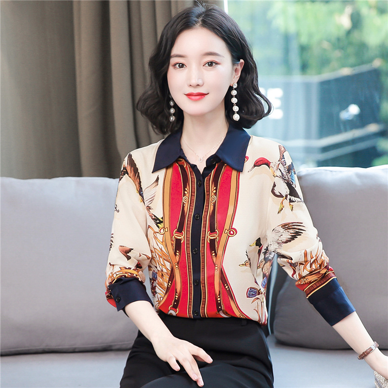 2021 Luxury Designer Printed Silk Blouses Runway Women Contrast Color Elegant Shirts Slim Long Sleeve Office Ladies Button Shirt Quality Summer Autumn Fashion Tops, Customize
2021 Luxury Designer Printed Silk Blouses Runway Women Contrast Color Elegant Shirts Slim Long Sleeve Office Ladies Button Shirt Quality Summer Autumn Fashion Tops, Customize