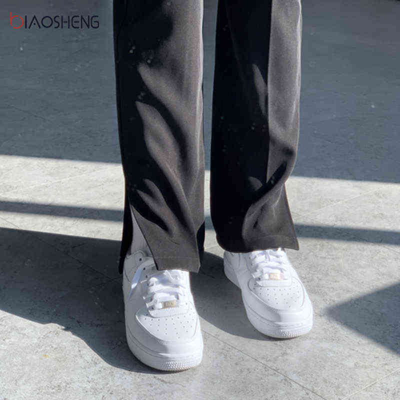 Women Pants High Waist Suit Fashion Loose Trousers Wide Leg Female Full Length Casual Plus Size Flare s 211115