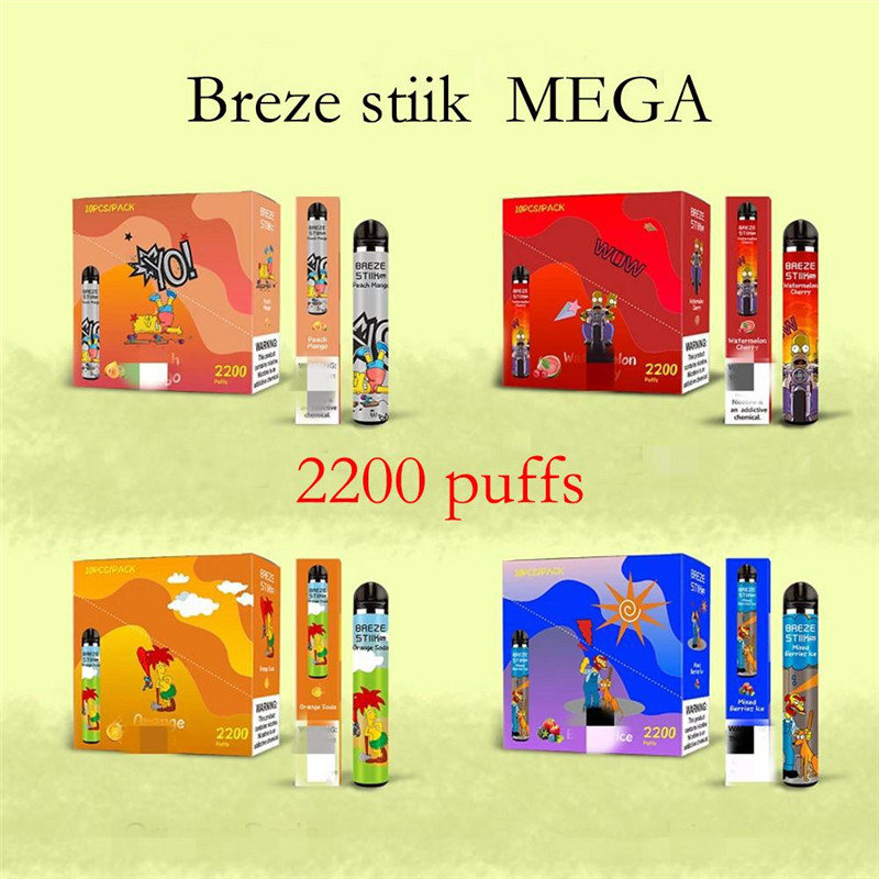 Breze Stiik Mega 2200 Puffs cigarettes Cartoon Disposable Pod Device Kit 950mAh Battery Puff XXL Prefilled 6ml Cartridge vs fume ultra
Breze Stiik Mega 2200 Puffs cigarettes Cartoon Disposable Pod Device Kit 950mAh Battery Puff XXL Prefilled 6ml Cartridge vs fume ultra