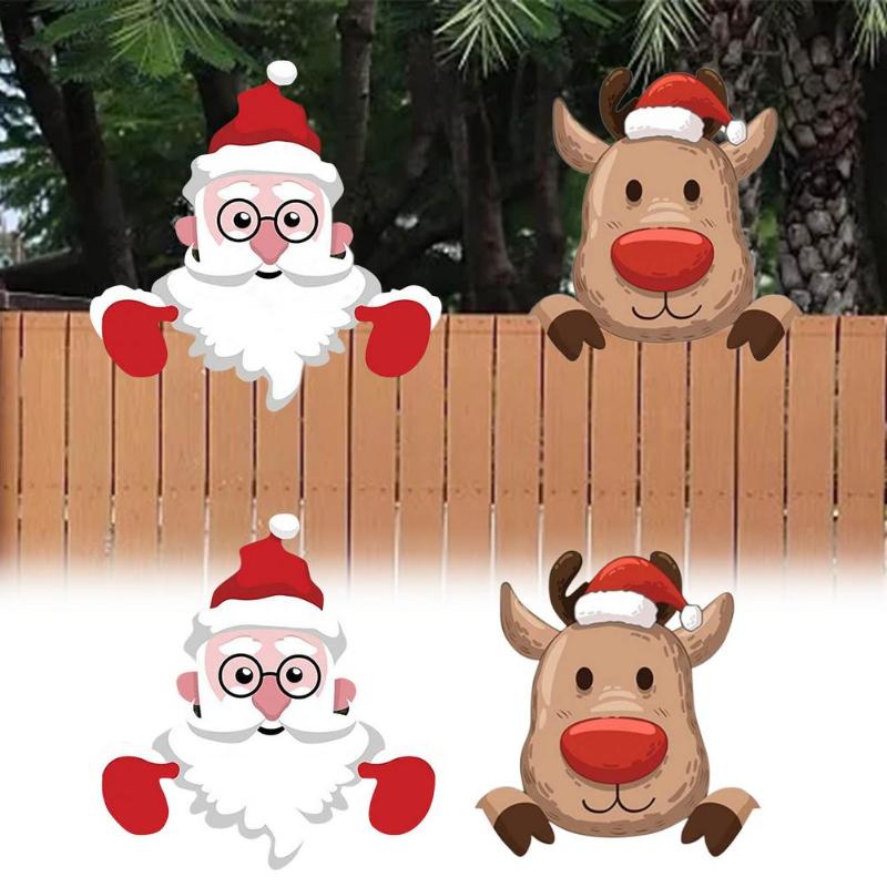Christmas Decorations Fence Decoration Santa Claus And Reindeer Decors For Garden Yard Art Ornaments Oudoor Decor Gift Winter C
Christmas Decorations Fence Decoration Santa Claus And Reindeer Decors For Garden Yard Art Ornaments Oudoor Decor Gift Winter C