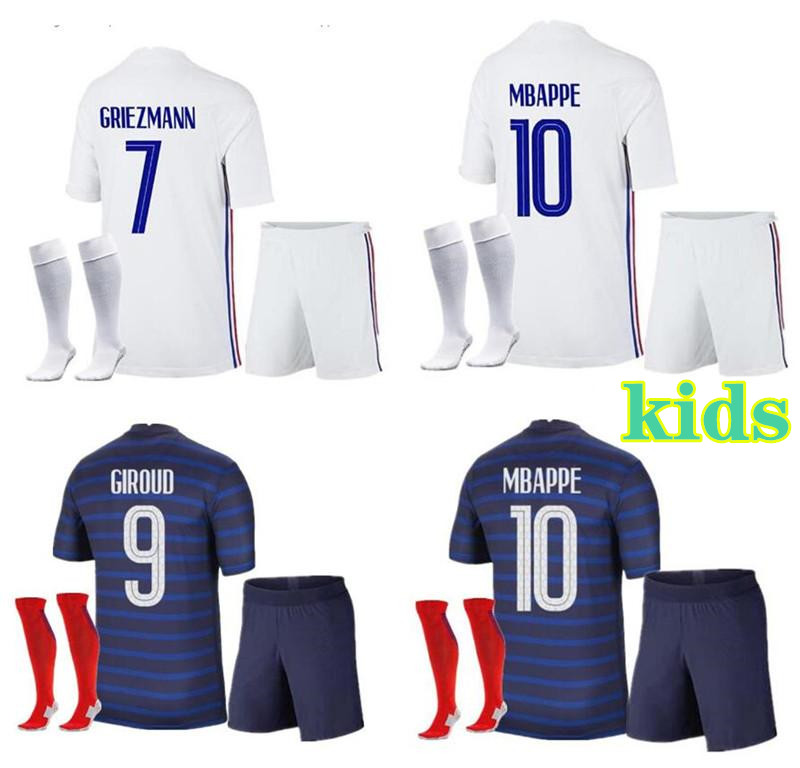 France Kids home soccer jersey 21- 22 away MBAPPE GRIEZMANN KANTE POGBA maillots de football maillot equipe French Child kit socks
France Kids home soccer jersey 21- 22 away MBAPPE GRIEZMANN KANTE POGBA maillots de football maillot equipe French Child kit socks