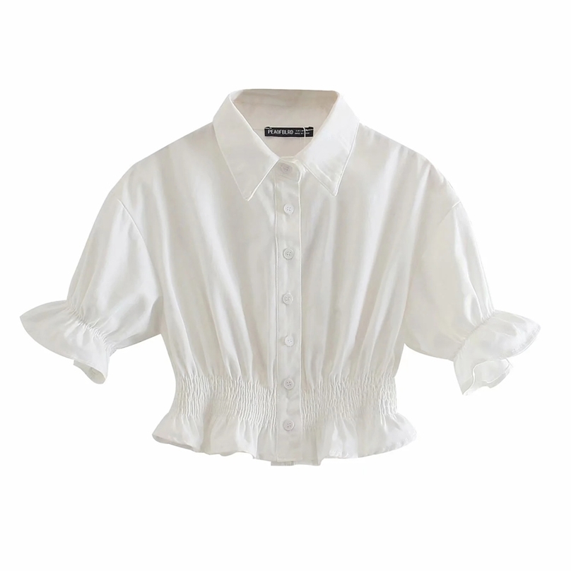 summer chic top Women Elegant white Blouses Retro Crop shirt sleeve ruffles female slim tops lady 210520, Ivory
summer chic top Women Elegant white Blouses Retro Crop shirt sleeve ruffles female slim tops lady 210520, Ivory