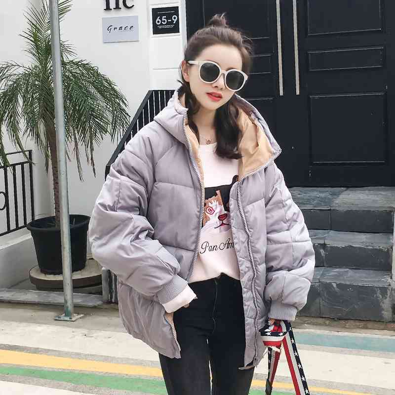 winter coat women Cotton padded parka Jacket casual green Hooded jacket ovseszie Warm Winter 210521