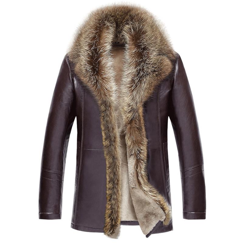 Men' Leather & Faux Luxury Fur Collar Winter Jacket Coat Real Overcoats Plus Size 6XL 5XL Shearling Velvet Dress Suit Coats, As picture
Men' Leather & Faux Luxury Fur Collar Winter Jacket Coat Real Overcoats Plus Size 6XL 5XL Shearling Velvet Dress Suit Coats, As picture