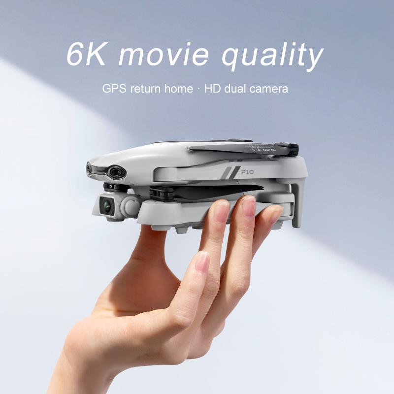 Drones F10 Drone With 4K HD Dual Camera 5G WIFI FPV Wide Angle Real Time Transmission Altitude Hold Quadrotor GPS RC Professional