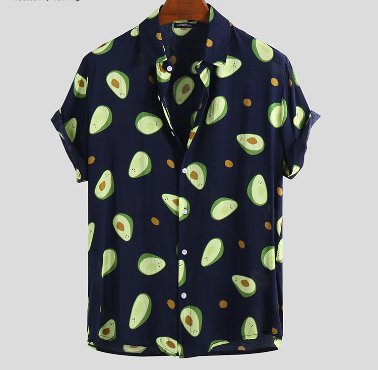 2020 Fashion Mens Hawaiian Shirt Short Sleeve Avocado Print Button Up Streetwear Summer Vacation Shirt Men Camisa S-5XL, White;black
2020 Fashion Mens Hawaiian Shirt Short Sleeve Avocado Print Button Up Streetwear Summer Vacation Shirt Men Camisa S-5XL, White;black