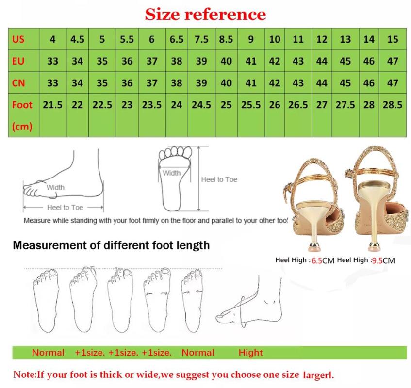 Luxury Women's Sandals Rhinestone High Heels Ladies Pumps Pointed-Toe Sparkling Gold Wedding Shoes Dress Bridal 6-Color Mid-Heel