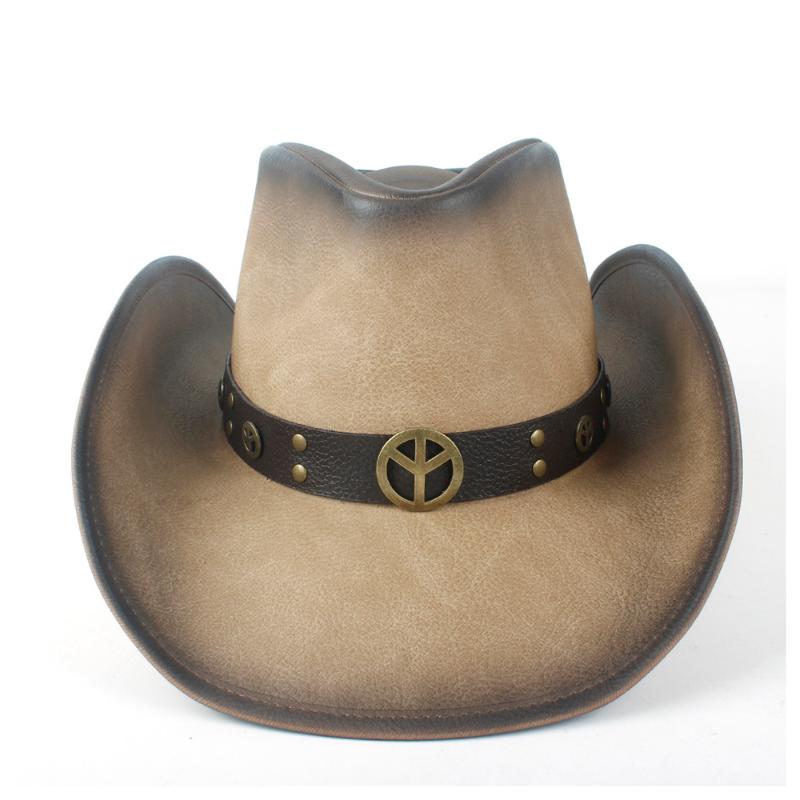 Cloches Fashion Women Men Western Cowboy Hat With Leather Band Sombrero Cowgirl Wide Brim, Dark khaki
Cloches Fashion Women Men Western Cowboy Hat With Leather Band Sombrero Cowgirl Wide Brim, Dark khaki