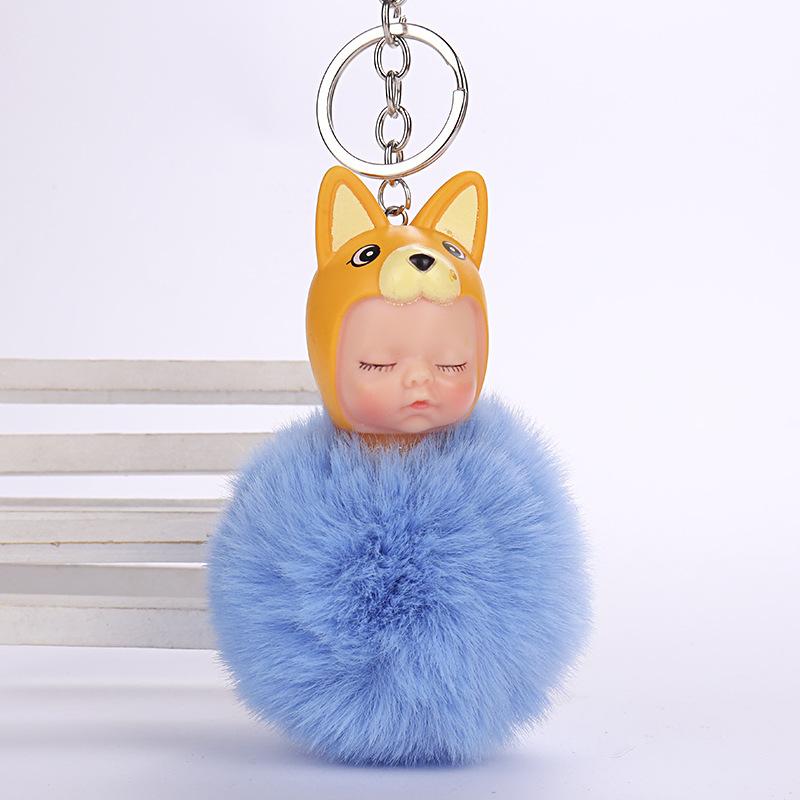 Keychains Sleeping Baby Doll Key Chain Keychain Dog Hat Pompom Fur Ball Fluffy Car Keyring Porte Clef Bag Ring
Keychains Sleeping Baby Doll Key Chain Keychain Dog Hat Pompom Fur Ball Fluffy Car Keyring Porte Clef Bag Ring