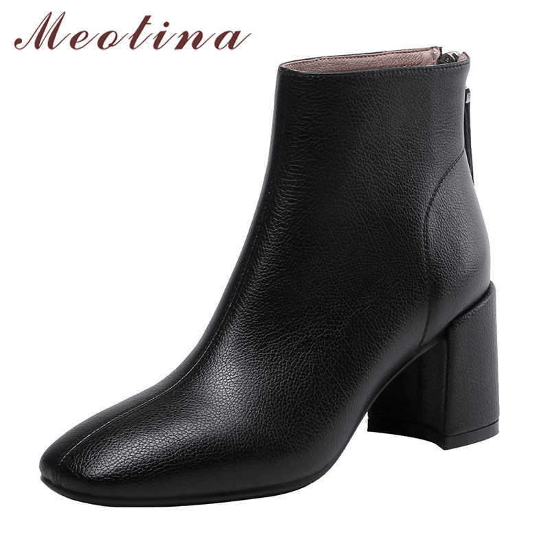 Meotina Winter Ankle Boots Women Boots Zipper Thick High Heel Short Boots Fashion Square Toe Shoes Female Autumn Size 34-39 210608, Black pigskin lining
Meotina Winter Ankle Boots Women Boots Zipper Thick High Heel Short Boots Fashion Square Toe Shoes Female Autumn Size 34-39 210608, Black pigskin lining