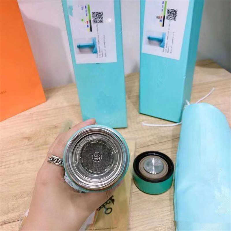 Blue Kettle Unisex Portable Thermos Water Cup Students Creative Personality Trend Water Bottle Large Capacity Simple Tea Cup