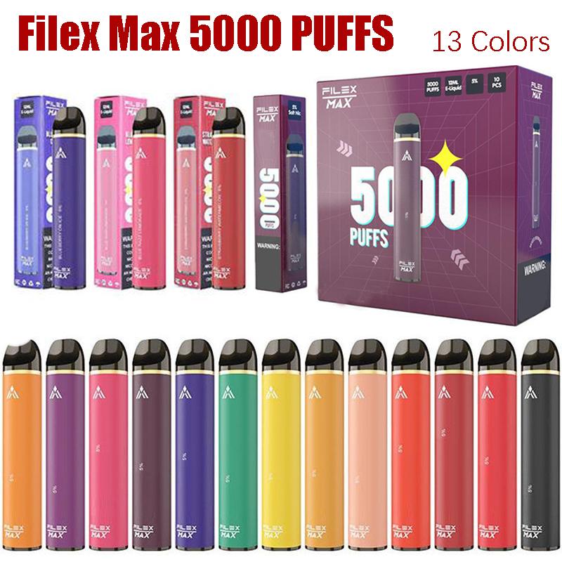 Filex Max Disposable Vape 5000 Puff Bars Electronic Cigarette 12ml Capacity Prefilled Pods Device 1100mah Chargeable Battery Kit 13 Colors V
Filex Max Disposable Vape 5000 Puff Bars Electronic Cigarette 12ml Capacity Prefilled Pods Device 1100mah Chargeable Battery Kit 13 Colors V