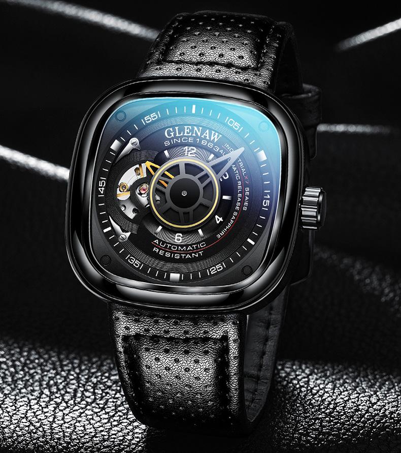 Wristwatches Men Watch Fully Automatic Mechanical Watches Hollowed Waterproof Fashion Man Leather Strap Business Clock Reloj Hombre
Wristwatches Men Watch Fully Automatic Mechanical Watches Hollowed Waterproof Fashion Man Leather Strap Business Clock Reloj Hombre