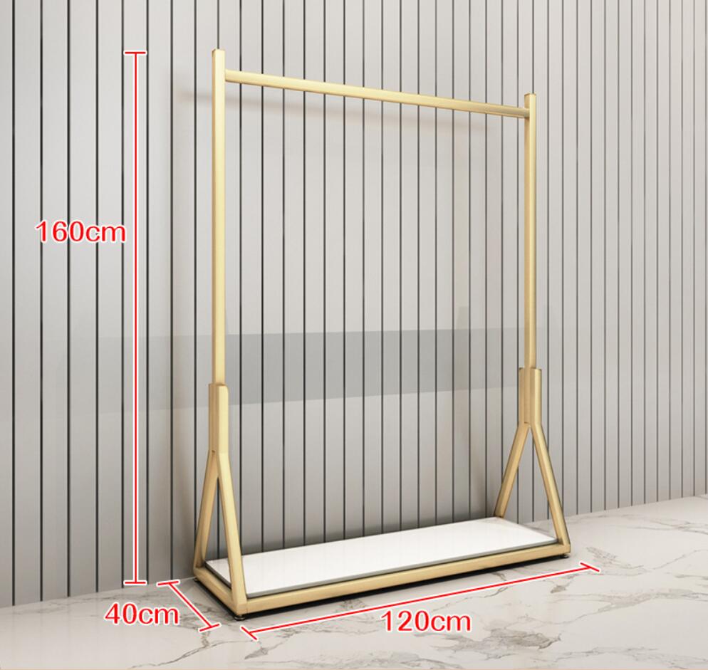 Clothing store display racks Commercial Furniture floor type men's and women's cloth shop side hanging clothes rack combination