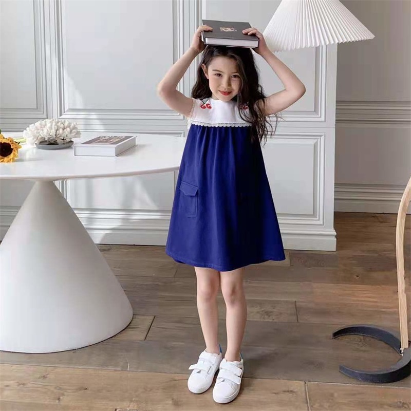 2021Baby Girls Dress Summer Cotton Kids Girl Dresses Cute Blue Vest skirt children pary Clothing 2613 Q2
2021Baby Girls Dress Summer Cotton Kids Girl Dresses Cute Blue Vest skirt children pary Clothing 2613 Q2